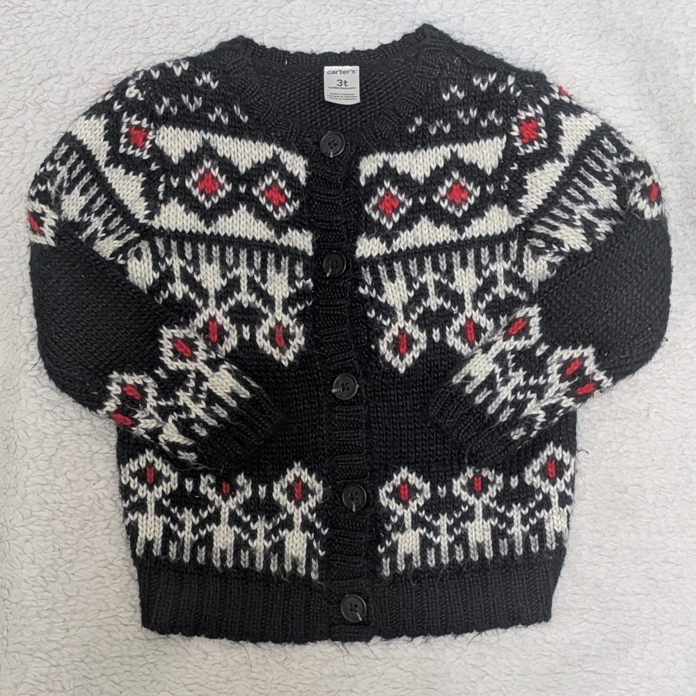 Carter's Toddler Girl Chunky Winter Fuzzy Cardigan Sweater 3T